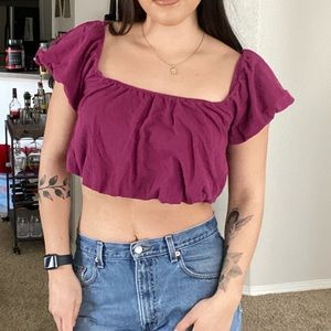Free people magenta crop top